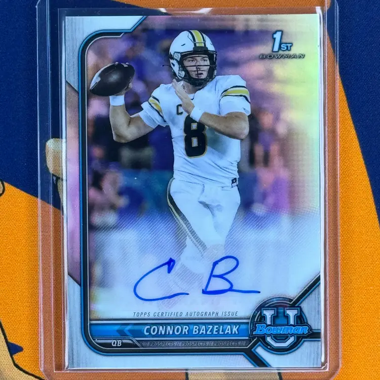 2021-22 Bowman U Chrome Connor Bazelak Refractor Auto 1st Bowman