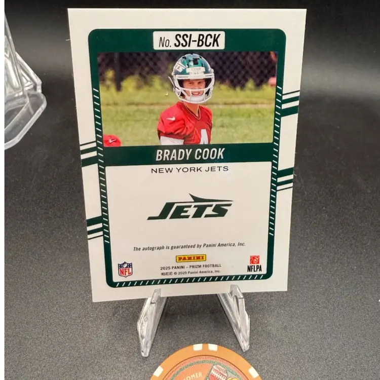 Brady Cook Signature Series Auto 2025 Prizm New York Jets