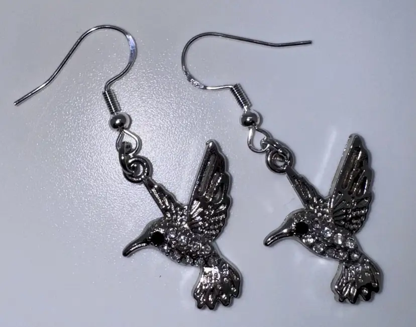 Hummingbirds Multicolor Charm Dangle/Fishhook Earrings