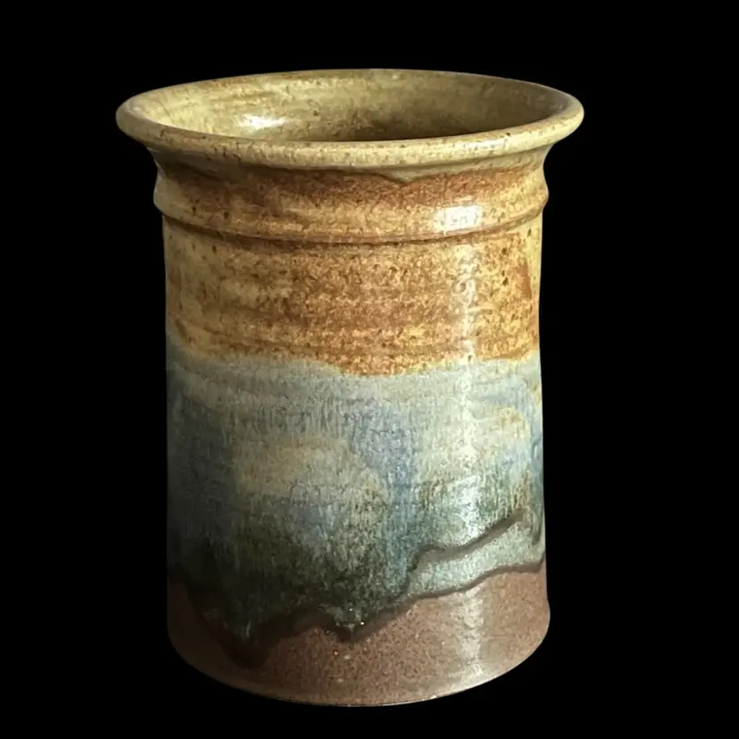 Studio Art Pottery Crock-Canister-Vase--Signed Nagata-1996
