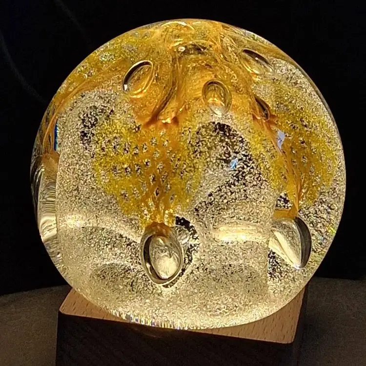 Caithness, Scotland NEW IN BOX, CONGRATULATIONS-GOLD Paperweight