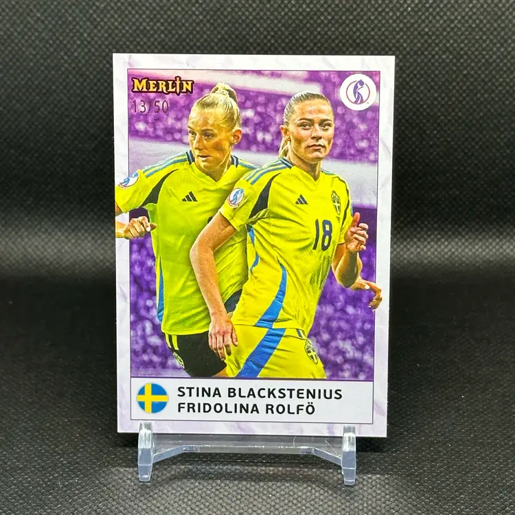 Stina Blackstenius + Fridolina Rolfo Dual Partnership /50 2025 Topps Merlin Euros - Sweden