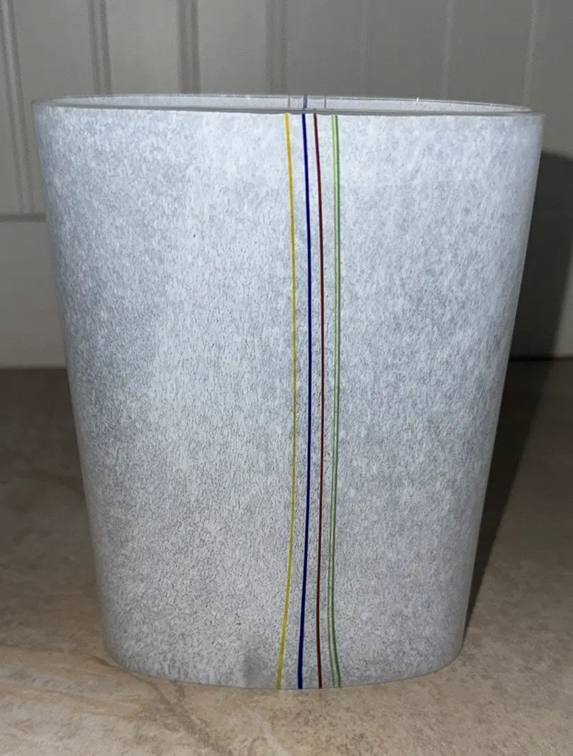 B Vallien for Boda Swedish Art Glass “Rainbow“ 48226 Vase 6.75” tall