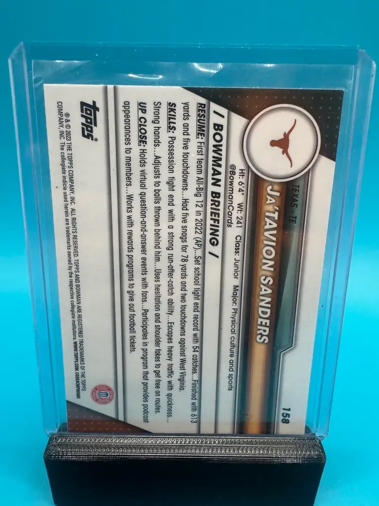 Ja’Tavion Sanders 1st Bowman Chrome U X-Fractor Carolina Panthers