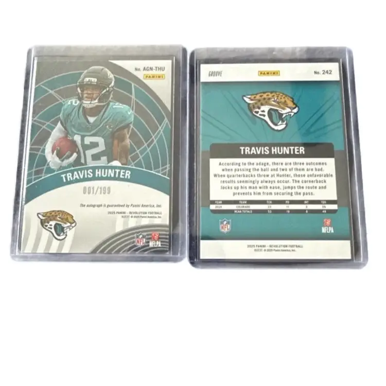 2025 Panini Revolution Travis Hunter Rookie Auto/Groove Card! Jacksonville Jaguars
