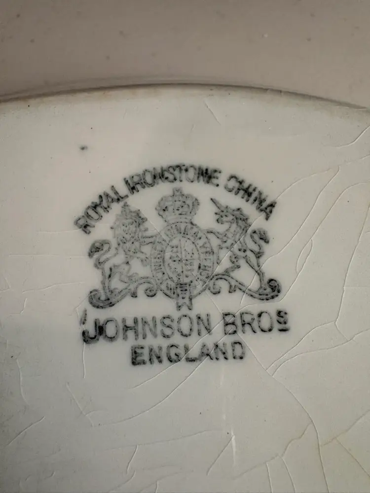 Vintage Johnson Brothers England Ironstone Serving Bowl