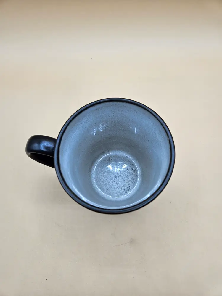 Gibson Black Coffee Mug White Flower