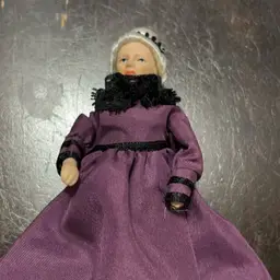 Lady Grandma In Purple Dress