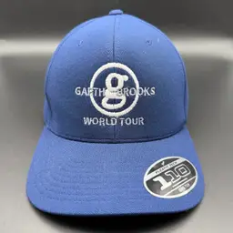 Garth Brooks World Tour Hat Cap 2016 Country Navy Blue Adjustable Flex Fit Tech