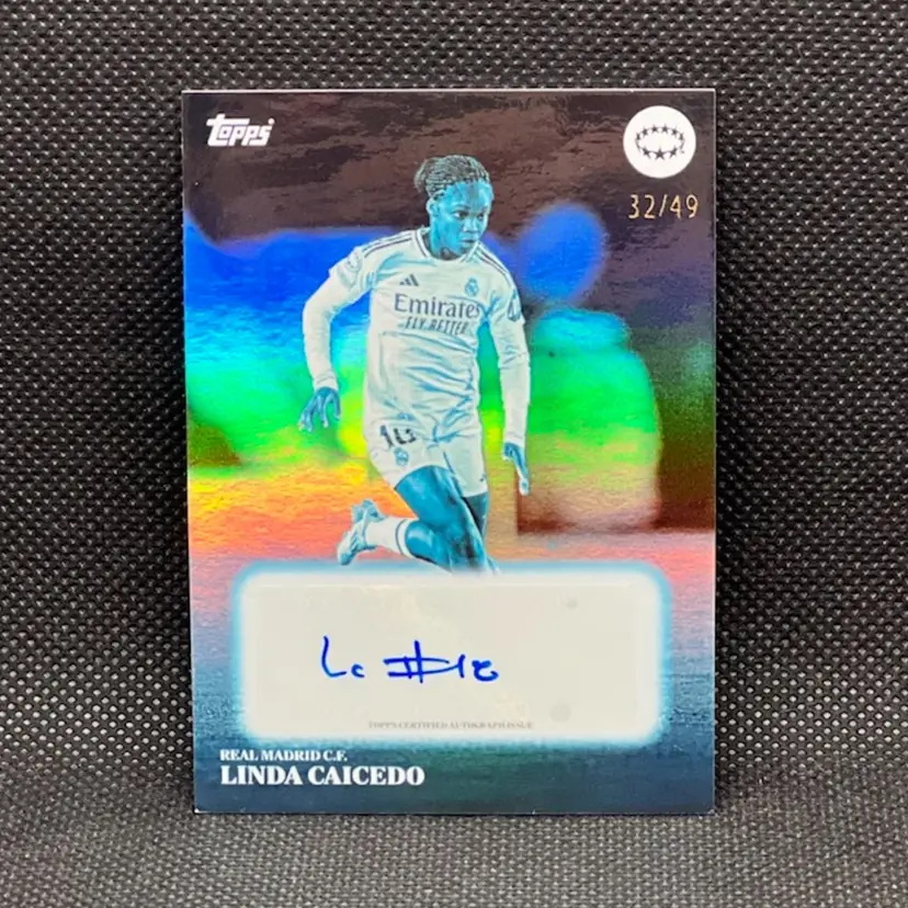 Linda Caicedo 2025 Topps Simplicidad Green /49 Autograph Soccer Card