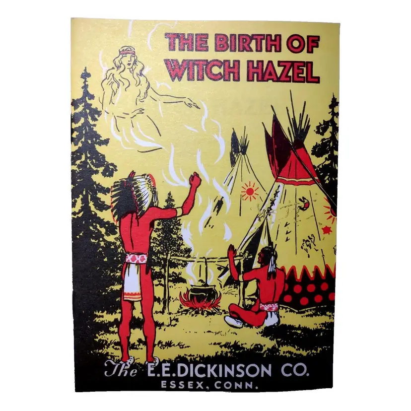 Witch Hazel Booklet E.E. Dickinson Cauldrons Teepee Vintage 1960s Original 16 Pages Unused