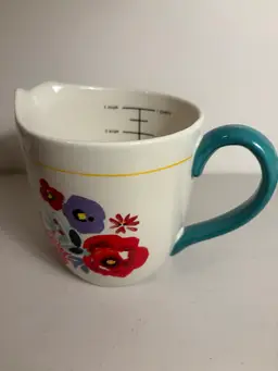The Pioneer Woman Floral I Quart 4 Cup Measuring Pitcher Farmhouse Country