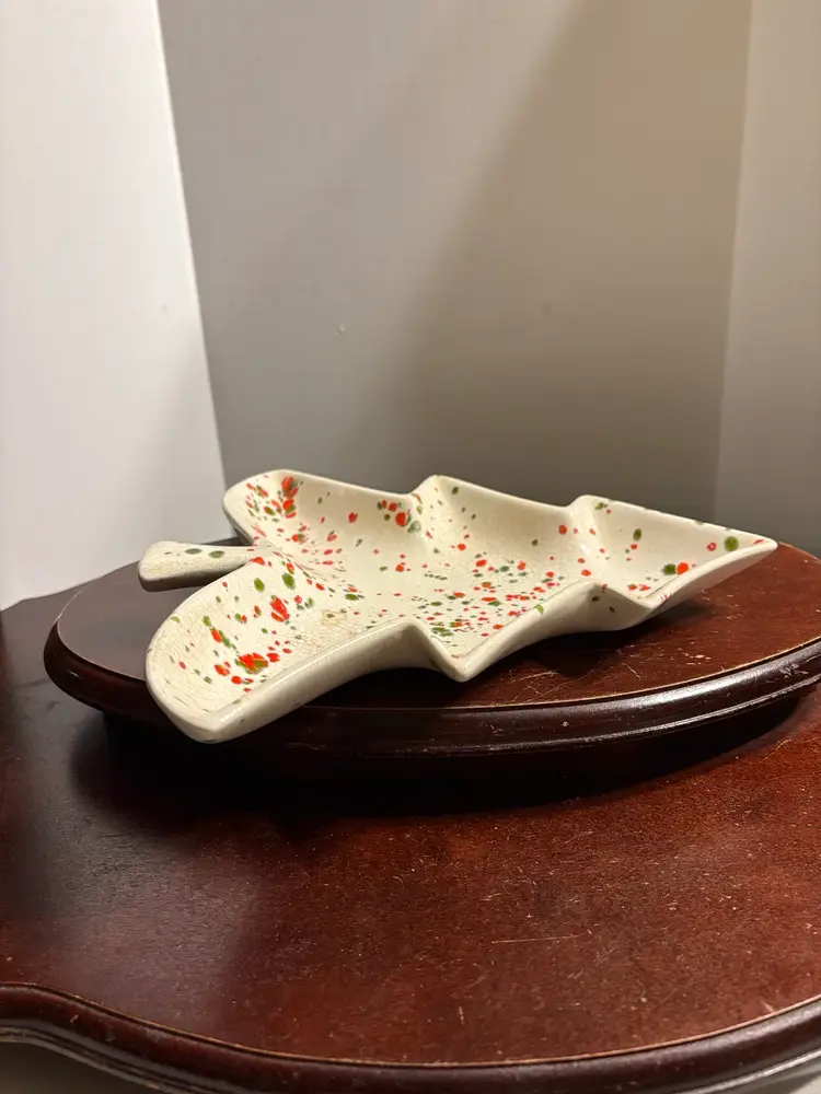 Ceramic Speckled Tree Trinket Dish