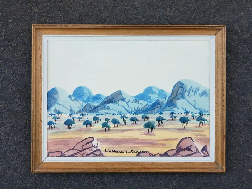 Lindberg Inkamala - Aboriginal Artist from Arunta Gallery Australia original 