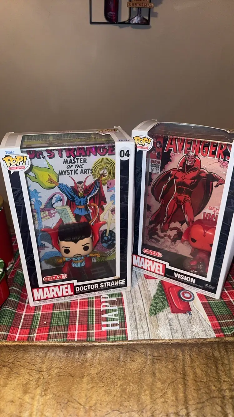 3x Comic Funkos Vision,doctor Strange, Batman