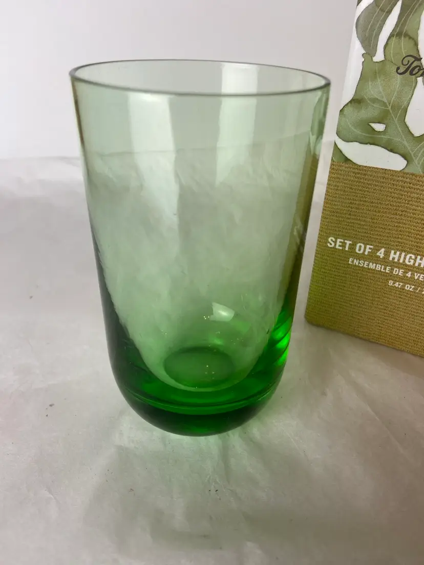Tommy Bahama Green High Ball Glasses