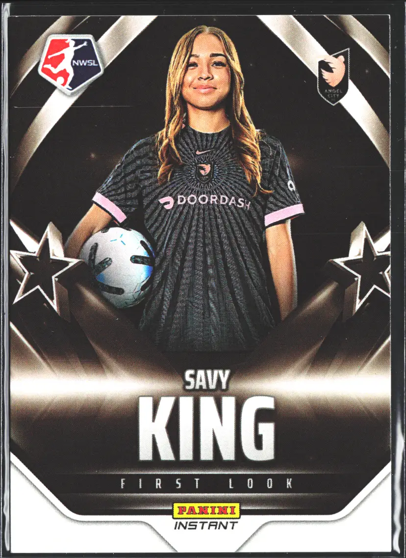 Savy King Soccer Card Limited Edition NWSL First Look 1st Panini Card - Only 169 Made! Angel City FC