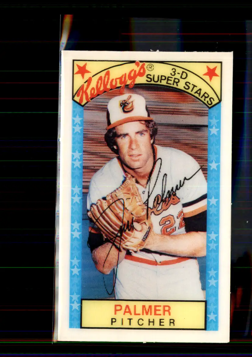 Jim Palmer 1979 Kellogg's 3-D Super Stars PCT .650 #5 - (pk1) - Baltimore Orioles