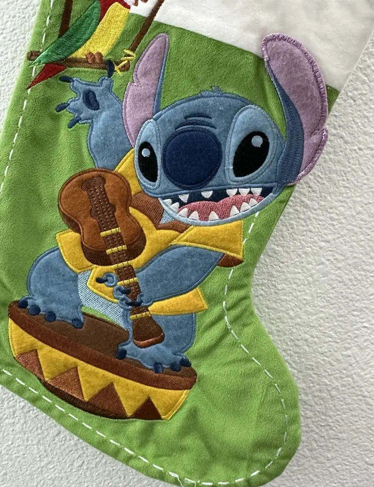 Disney Parks Stitch Christmas Stocking Jose & Ukulele Tiki Room #Christmas