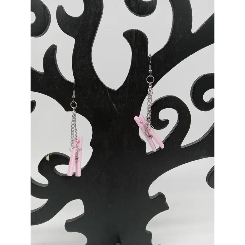 Pastel Punk/Goth Clothespin Earrings