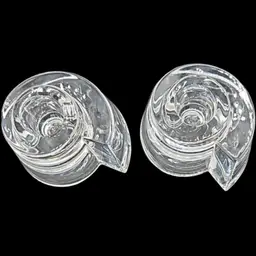 Miller Rogaska lead crystal taper candlestick holders spiral design