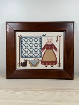 American Heritage Cross Stitch Framed