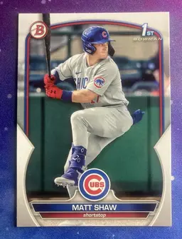 Matt Shaw 2023 Bowman Draft 1st Bowman #BD-33 Chicago Cubs