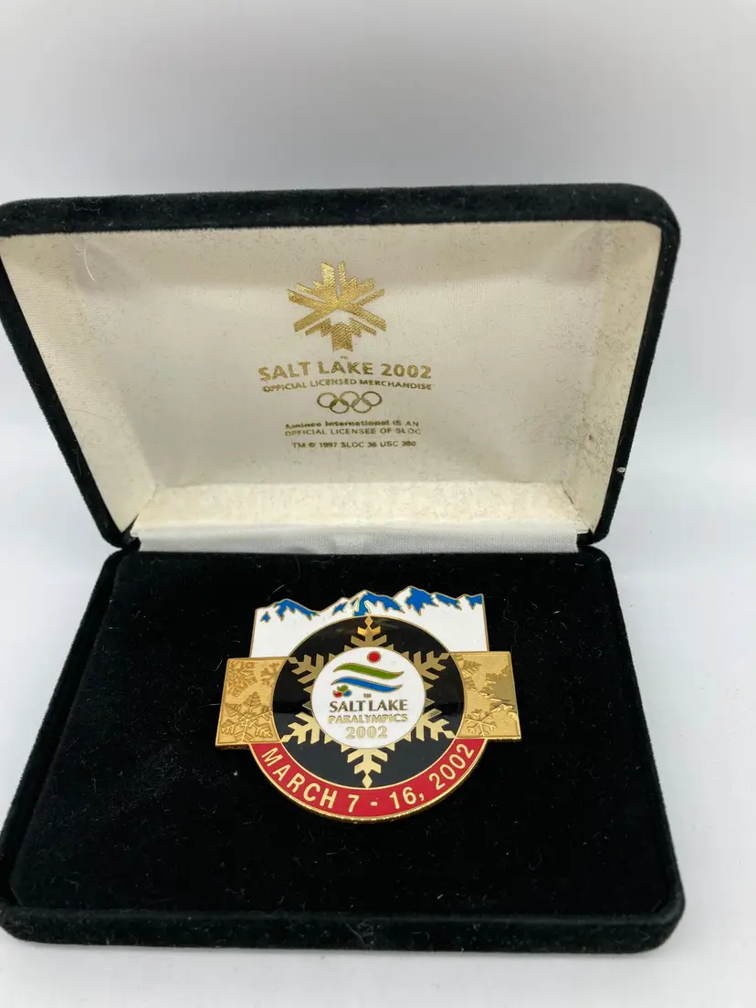 2002 Salt Lake City Paralympic Jumbo Pin ~ March 7 - 16, 2002 ~ Limited Edition
