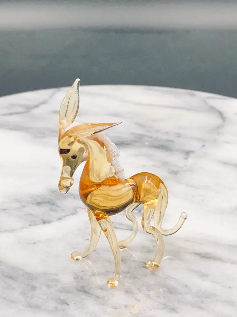 Glass Mini Horse Hand Blown Horse Super Tiny