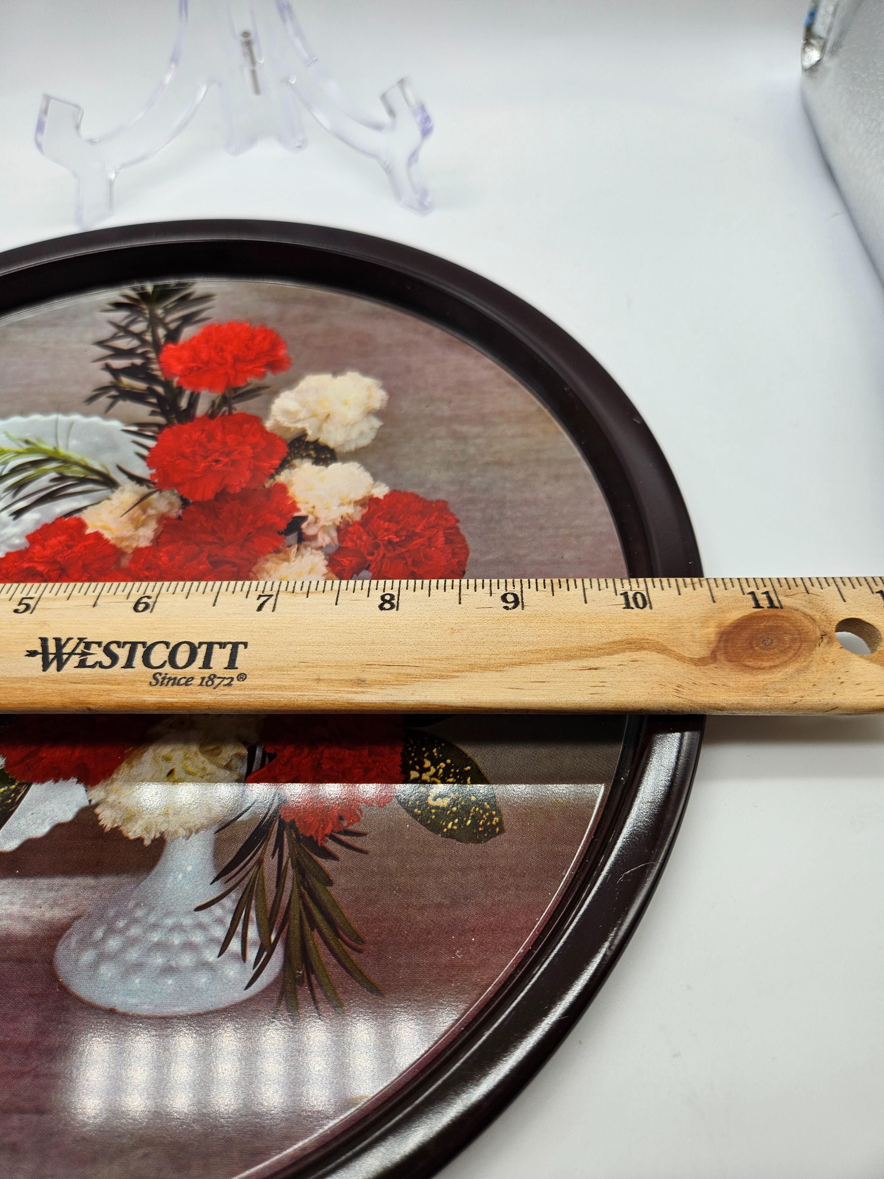 Niknax · Vintage Carnation Metal Serving Tray