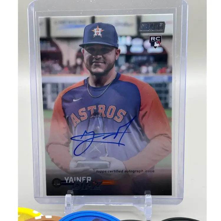 Yainer Diaz 2023 Topps Stadium Club Rookie Auto