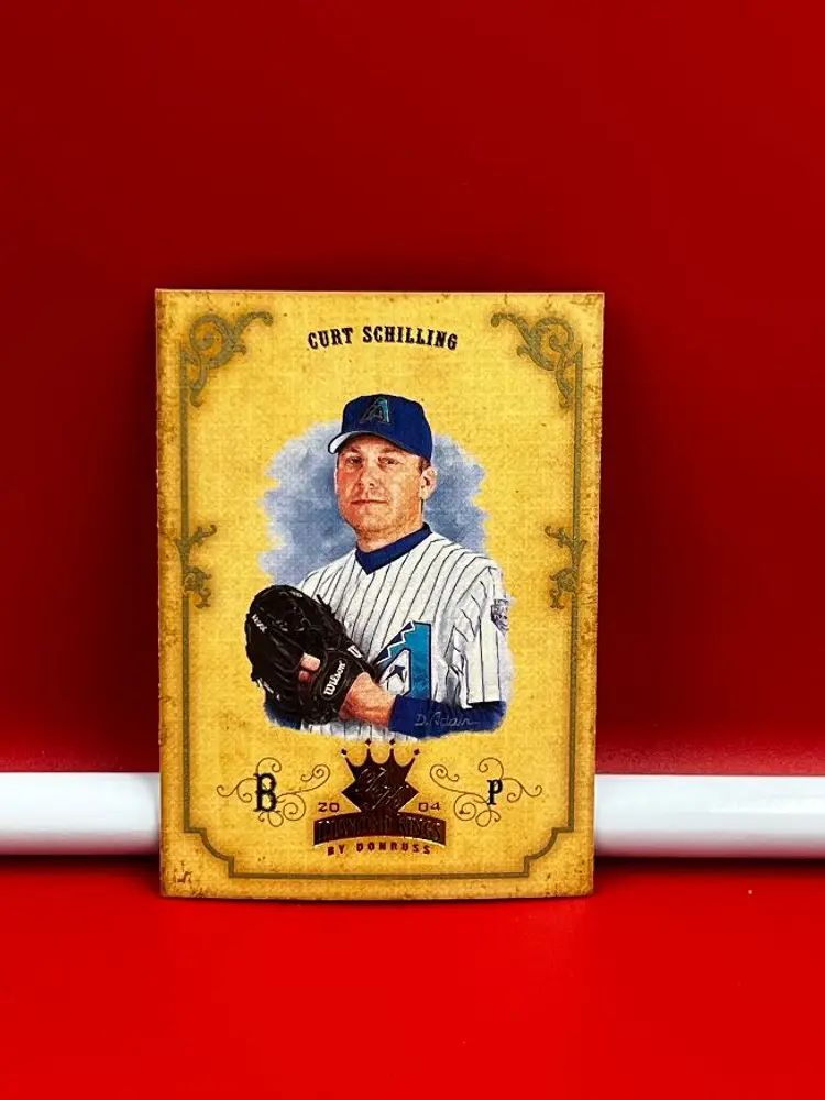2004 Donruss Collector Baseball Card Diamond Kings Curt Schilling #135