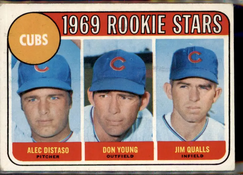 1969 Topps #602 Cubs 1969 Rookie Stars (Distaso / Young / Qualls) RC - ( pk3 ) - Chicago Cubs