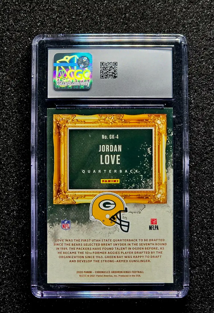 2020 Panini Chronicles #GK-4 Jordan Love PINK CGC 10 GEM MT Gridiron Kings RC