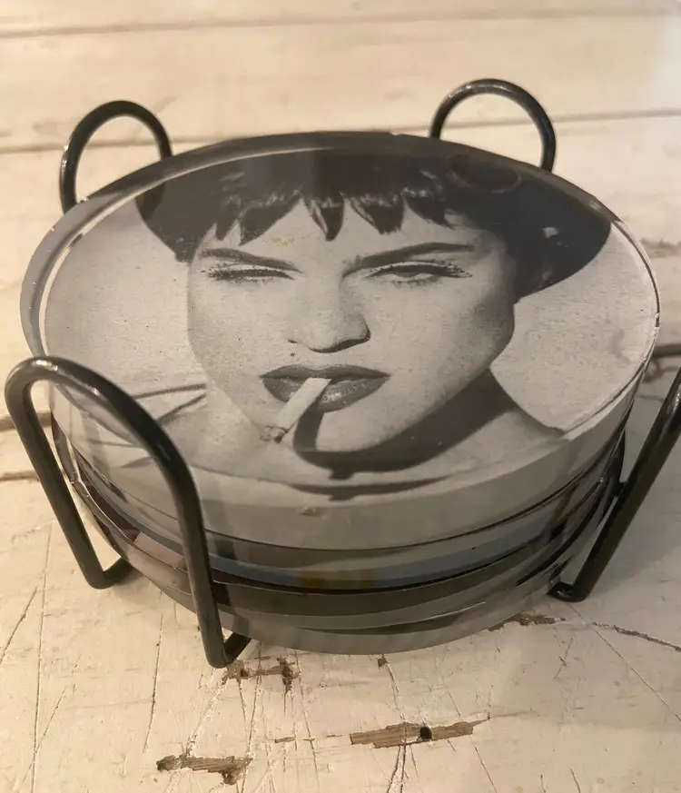 Madonna Coaster Set with Holder