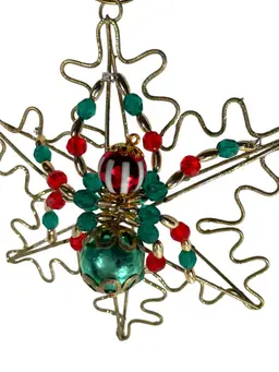 Christmas Spider Ornament Blue Body Star Assembled Made By Me