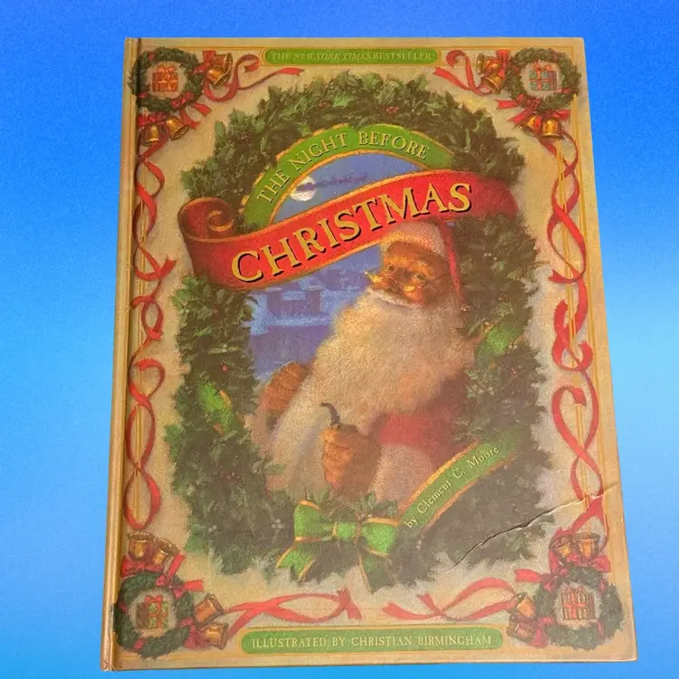 Vintage Oversized Hardcover Edition The Night Before Christmas Large Print