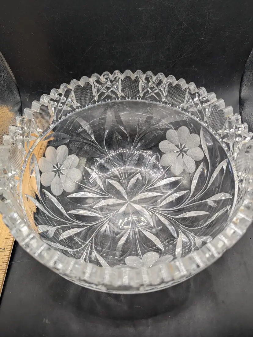 Vintage McKEE INNOVATION 8” CLEAR BOWL FLoral Design
