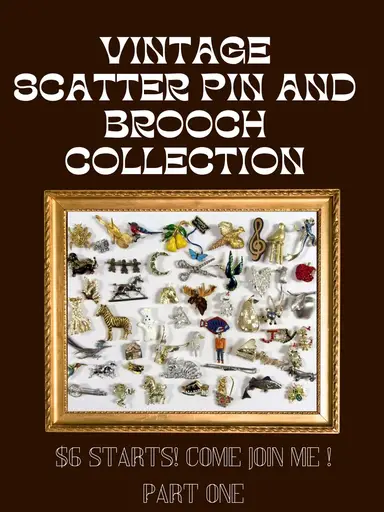 Vintage Scatter Pins And Brooches With Jenikay