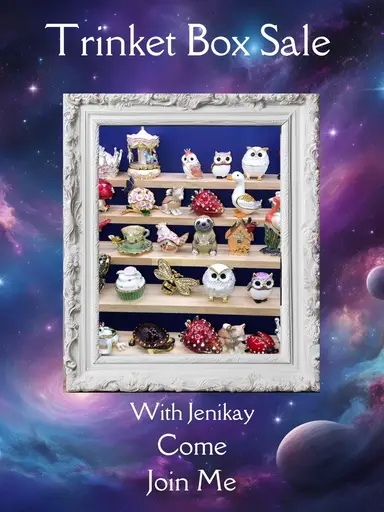 New Old Stock Trinket Boxes, Cloisonné And Glass Miniatures With Jenikay