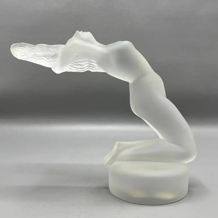 Lalique France Chrysis #11809 Nude Woman Crystal Paperweight Car Hood Mascot