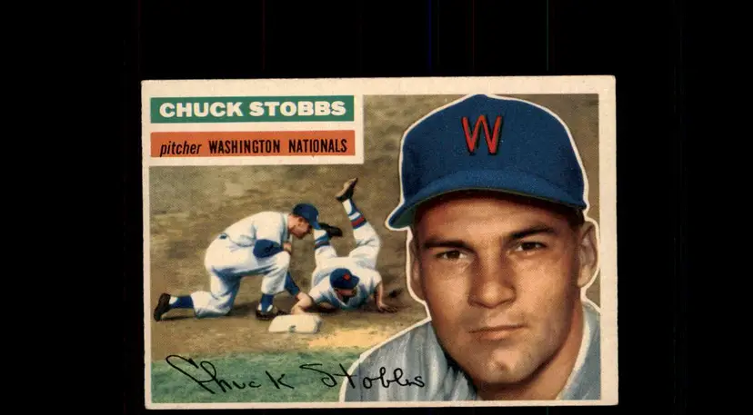 1956 Topps #68b Chuck Stobbs - (pk-tl2) - Washington Senators