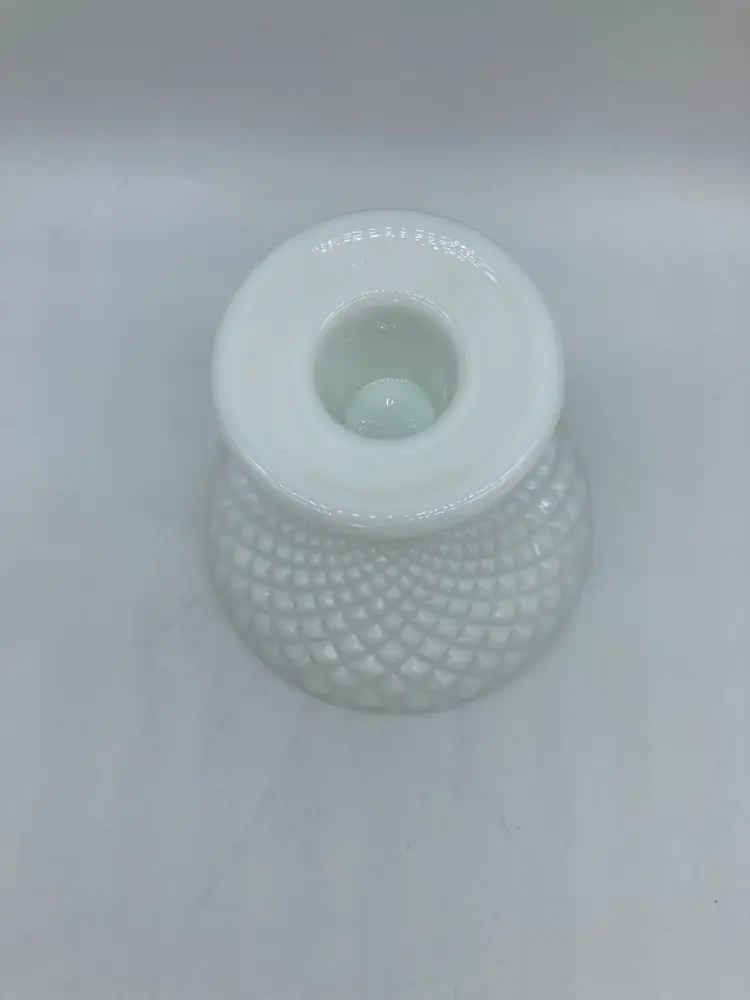 Westmoreland Glass, English Hobnail, White Milk Glass, Taper Candleholders