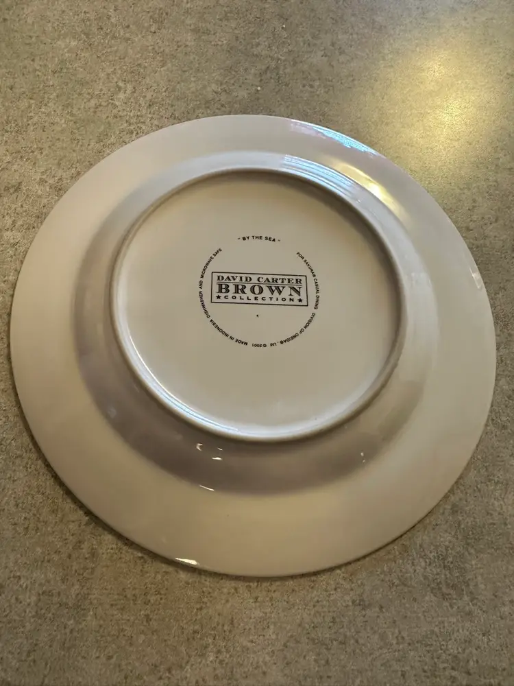 Decorative ceramic plate titled 'By The Sea' from David Carter Brown
Collection by Oneida