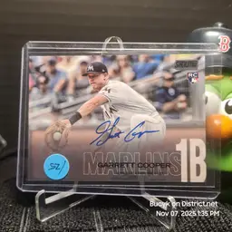 2018 Topps Stadium Club Black Auto - Garrett Cooper Miami Marlins 19/25