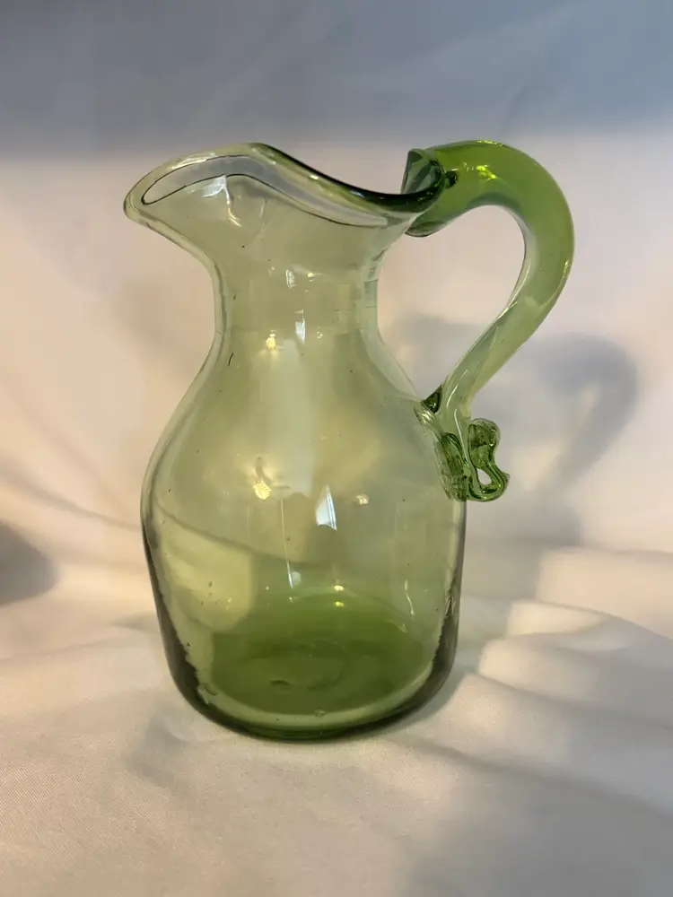 Green Glass Pitcher