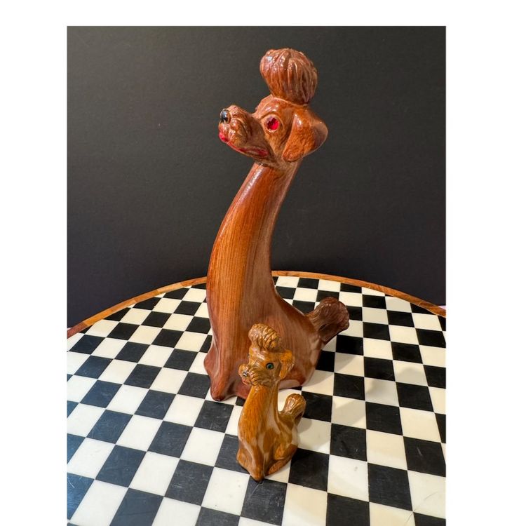 Mid-Century Long Neck, Poodle Pair