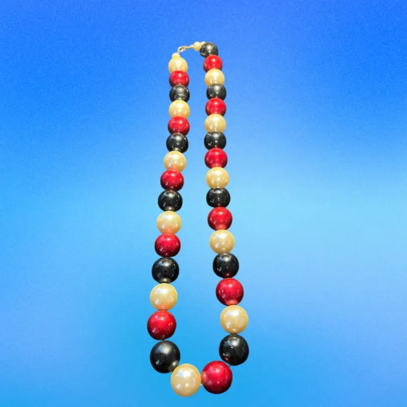 SALE! 25% Off! Red Black And Cream Necklace Avon?