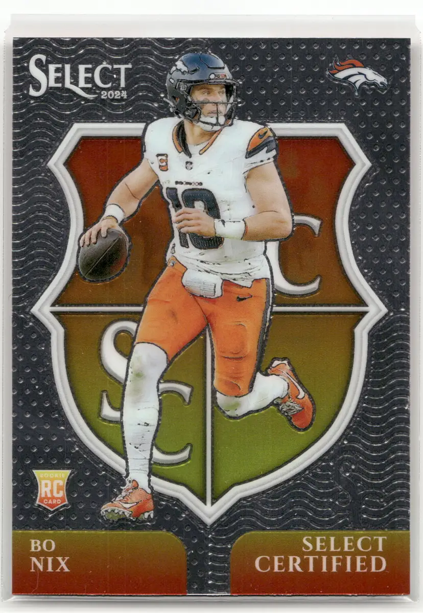 2024 Panini Select - Select Certified Rookies Bo Nix #4 (RC) Rookie Card Broncos