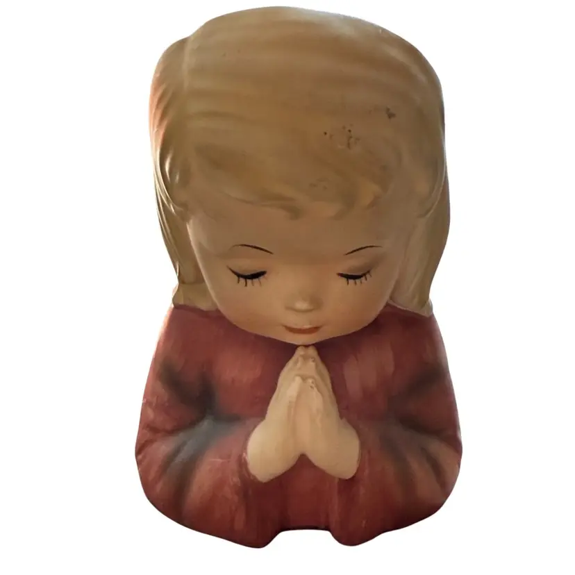 INARCO 1964 E-1579 vintage Lady Girl Praying head vase